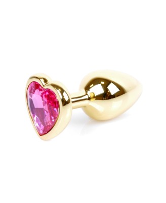 MyLove Toys - Jewellery Gold  Heart PLUG- Pink