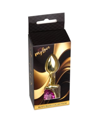 MyLove Toys - Jewellery Gold  Heart PLUG- Pink