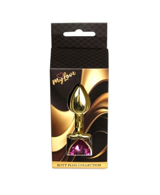 MyLove Toys - Jewellery Gold  Heart PLUG- Pink