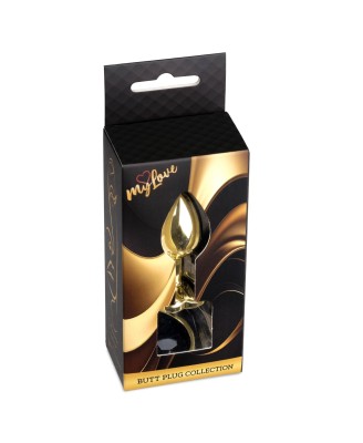MyLove Toys - Jewellery Gold  Heart PLUG- Black