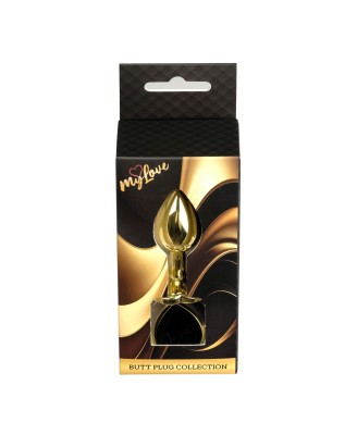 MyLove Toys - Jewellery Gold  Heart PLUG- Black