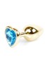 MyLove Toys - Jewellery Gold  Heart PLUG- Light Blue