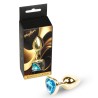 MyLove Toys - Jewellery Gold  Heart PLUG- Light Blue