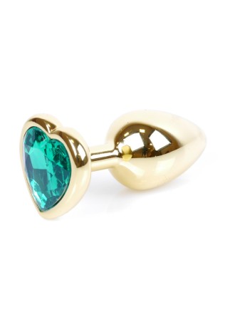 MyLove Toys - Jewellery Gold  Heart PLUG- Green