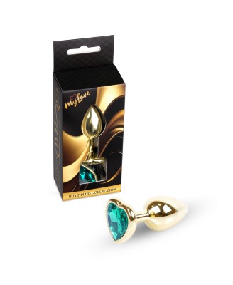 MyLove Toys - Jewellery Gold  Heart PLUG- Green