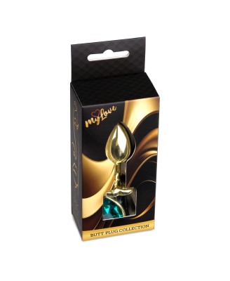 MyLove Toys - Jewellery Gold  Heart PLUG- Green