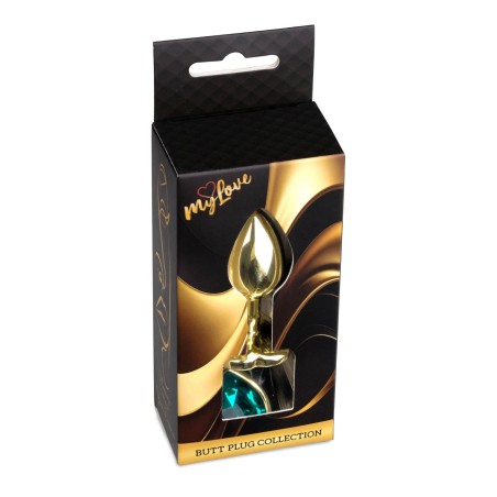 MyLove Toys - Jewellery Gold  Heart PLUG- Green