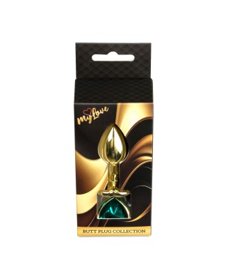 MyLove Toys - Jewellery Gold  Heart PLUG- Green
