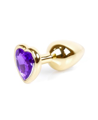 MyLove Toys - Jewellery Gold  Heart PLUG- Purple