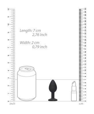 Silicone Butt Plug with Removable Jewel