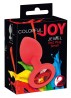 Colorful Joy Jewel - Silikonowy Korek Analny z Kryształkiem - Czerwony