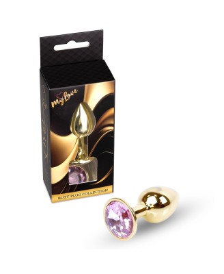 MyLove Toys - Złoty Korek Analny z Kryształkiem - Rose
