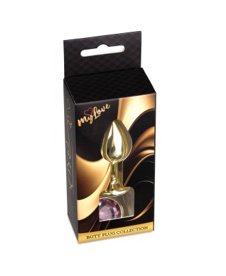 MyLove Toys - Złoty Korek Analny z Kryształkiem - Rose