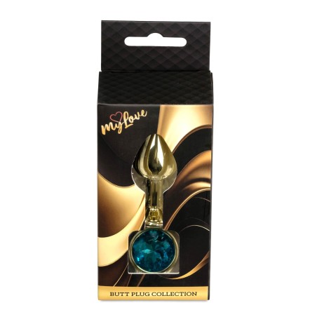 MyLove Toys - Jewellery Gold PLUG- Light Blue