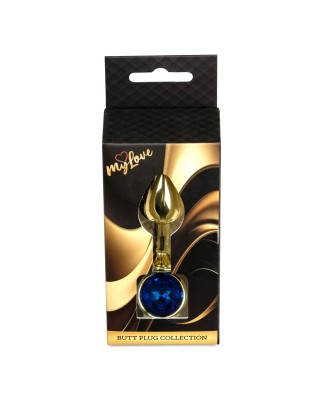 MyLove Toys - Jewellery Gold PLUG- Dark Blue