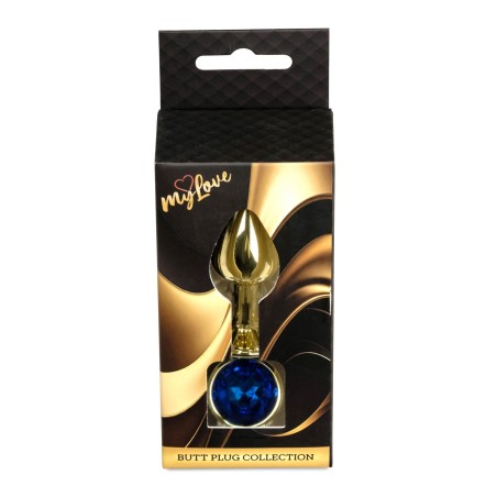 MyLove Toys - Jewellery Gold PLUG- Dark Blue