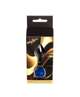 MyLove Toys - Jewellery Dark Silver PLUG- Dark Blue
