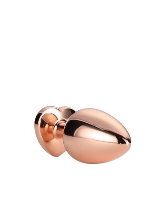 GLEAMING LOVE ROSE GOLD - Korek Analny z Kryształkiem - Róż - S
