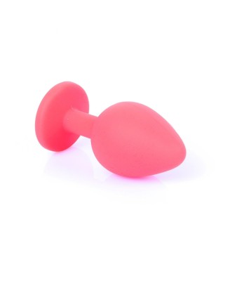 MyLove Toys - Czerwony Korek Analny z Kryształkiem - Granat - M