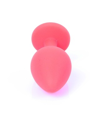 MyLove Toys - Czerwony Korek Analny z Kryształkiem - Granat - M