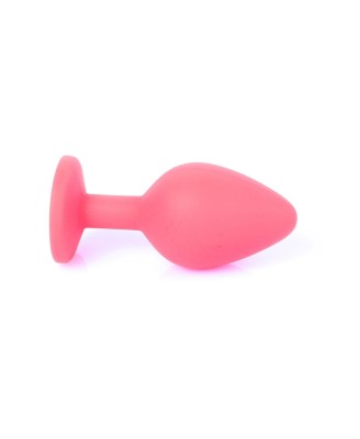 MyLove Toys - Czerwony Korek Analny z Kryształkiem - Granat - M