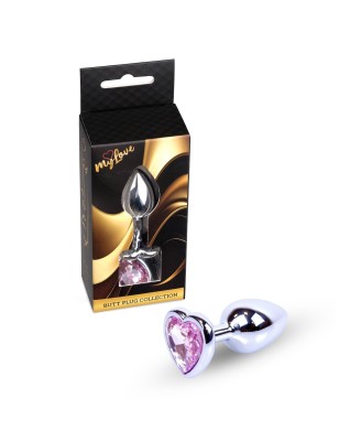 MyLove Toys - Metalowy Korek Analny z Kryształkiem Serce - Rose
