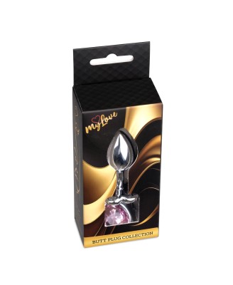 MyLove Toys - Jewellery Silver  Heart PLUG- Rose