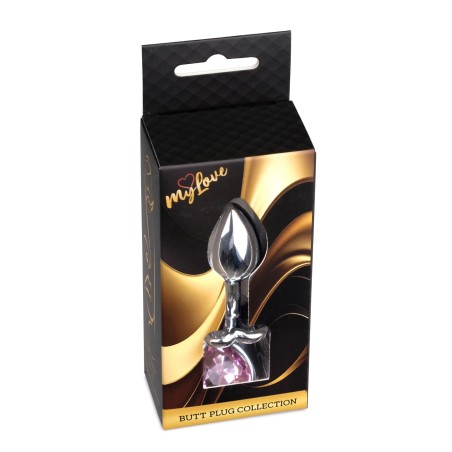 MyLove Toys - Jewellery Silver  Heart PLUG- Rose