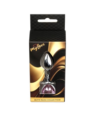 MyLove Toys - Jewellery Silver  Heart PLUG- Rose