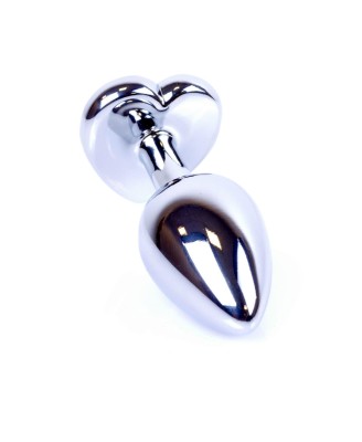 MyLove Toys - Metalowy Korek Analny z Kryształkiem Serce - Róż