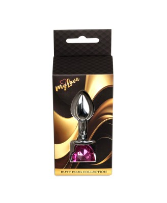 MyLove Toys - Jewellery Silver  Heart PLUG- Pink
