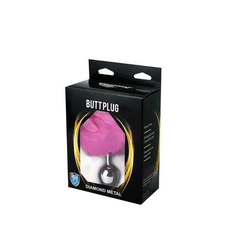 Korek Analny z Króliczą Kitą - Różowy