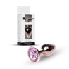 Korek Analny Rose Gold z Kryształkiem - Różowym
