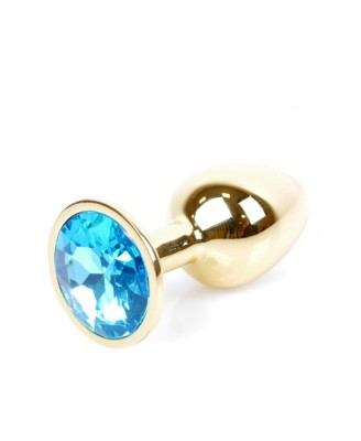 Plug-Jewellery Gold PLUG- Light Blue