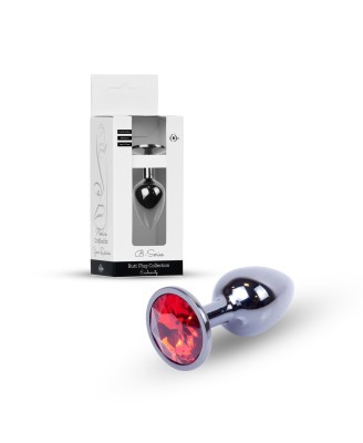 Plug-Jewellery Dark Silver PLUG- Red