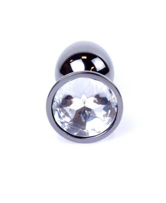 Plug-Jewellery Dark Silver PLUG- Clear