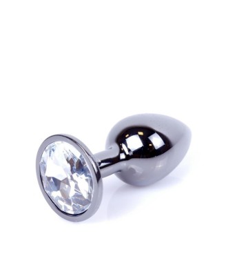 Plug-Jewellery Dark Silver PLUG- Clear