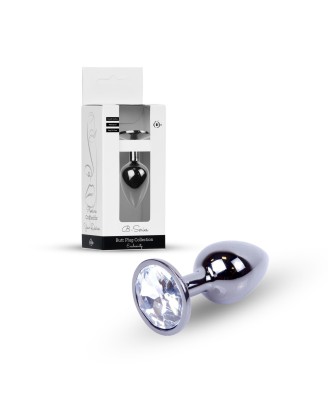 Plug-Jewellery Dark Silver PLUG- Clear