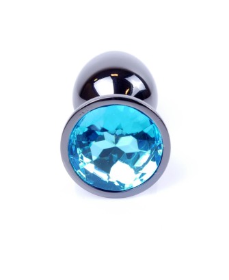 Plug-Jewellery Dark Silver PLUG- Light Blue
