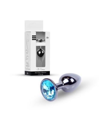 Plug-Jewellery Dark Silver PLUG- Light Blue