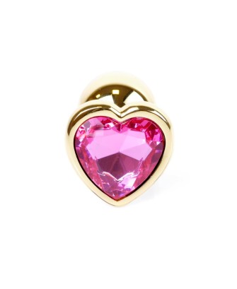 Plug-Jewellery Gold  Heart PLUG- Pink
