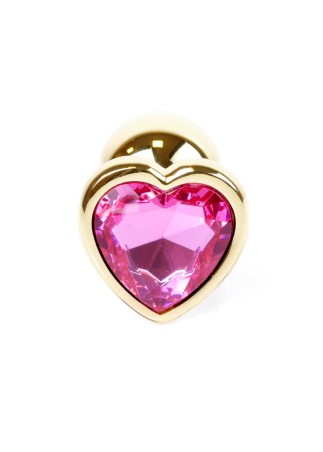 Plug-Jewellery Gold  Heart PLUG- Pink