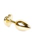 Plug-Jewellery Gold  Heart PLUG- Clear