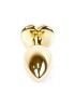 Plug-Jewellery Gold  Heart PLUG- Clear