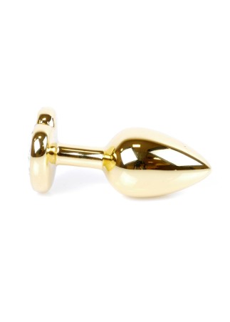 Plug-Jewellery Gold  Heart PLUG- Green