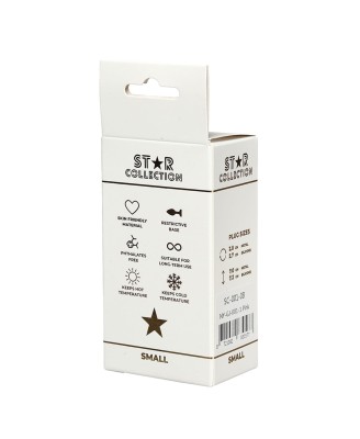 Star Collection - Różowy Silikonowy Korek Analny z Kryształkiem - Niebieski - S
