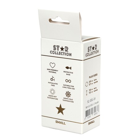 Star Collection - Purple Silicone Anal Plug S - Purple Stone