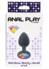 Rainbow Booty Jewel - Czarny Korek Analny z Kryształkiem