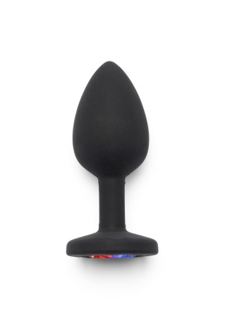 Rainbow Booty Jewel - Czarny Korek Analny z Kryształkiem - S