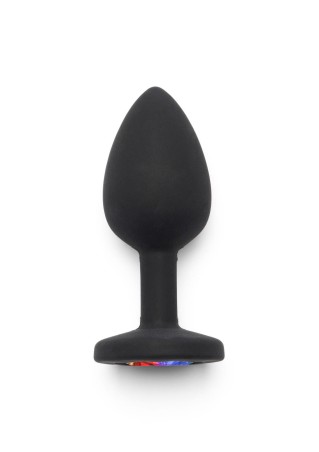 Rainbow Booty Jewel - Czarny Korek Analny z Kryształkiem - S